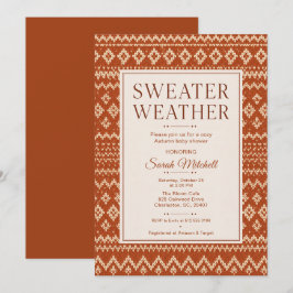 Sweater Weer Herfst Baby Shower Kaart
