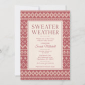 Sweater Weer Herfst Baby Shower Kaart (Voorkant)