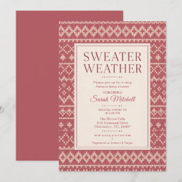 Sweater Weer Herfst Baby Shower Kaart