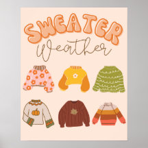 Sweater Weer Herfst Theme Poster