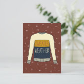 Sweater Weer illustratie herfst Thanksgiving Briefkaart (Staand voorkant)