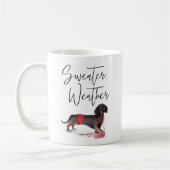 Sweater Weer Naughty Dog Waterverf Dachshund Koffiemok (Links)
