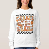 Sweater Weer Shirt, Retro Herfst Pompoen Seizoen (Voorkant)