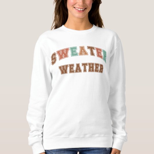 Sweater Weer Trendy Herfst Varsity Sweatshirt (Voorkant)
