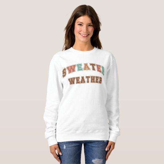 Sweater Weer Trendy Herfst Varsity Sweatshirt (Voorkant volledig)