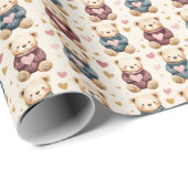 Sweatered Teddy Bears Cadeaupapier (Rol Hoek)