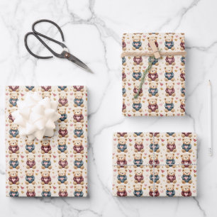 Sweatered Teddy Bears Inpakpapier Vel