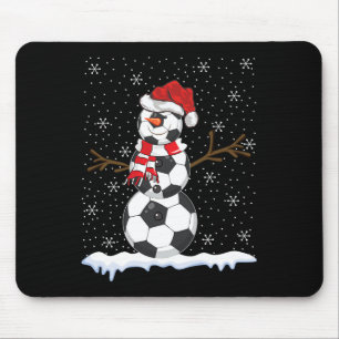 Sweaterstijl Sneeuwman Voetbal Kerstbal Kerstmis Muismat