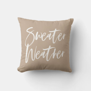 sweaterweer Beige Holiday Kussen
