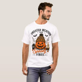 Sweaterweer en enge sfeer Halloween T-shirt (Voorkant volledig)