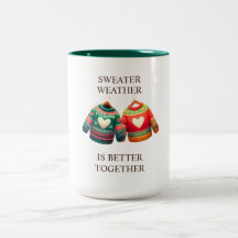 Sweaterweer Groen Rode Harten Custom