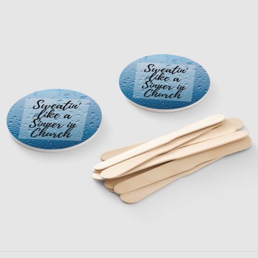 Sweatin als een Sinner in de kerkhut Handwaaier (Niet-gemonteerd)