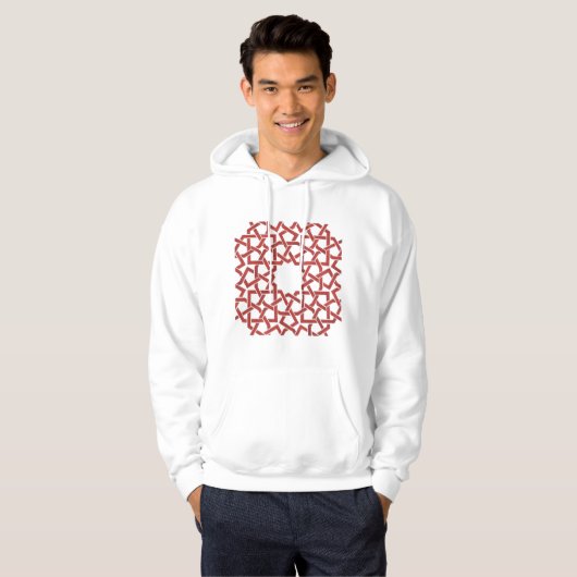 Sweatrood mozaïek MAMLUK Hoodie (Voorkant volledig)