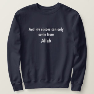 Sweatshirt "Allah = succes" blauw.