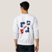 Sweatshirt Café Man DESIGN USA (Achterkant volledig)