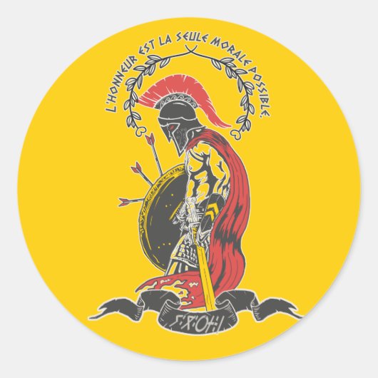 Sweatshirt Citaat Jugurtha Ronde Sticker (Voorkant)