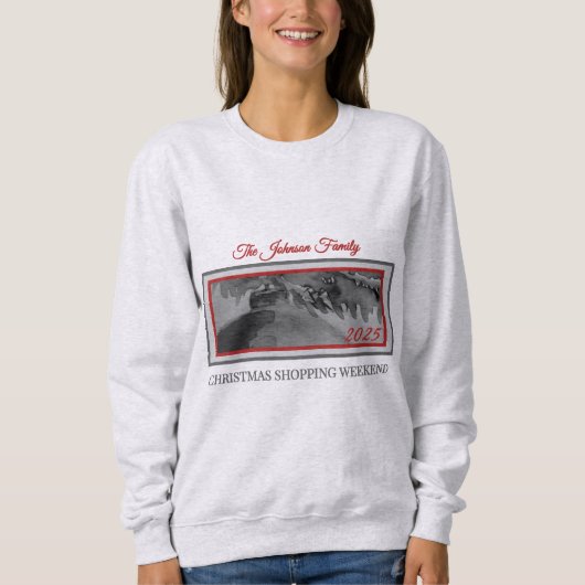 Sweatshirt: Family Christmas Shopping Weekend  Trui (Voorkant)