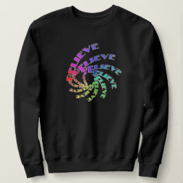 Sweatshirt - GELOOFD in Multicolor Spirals