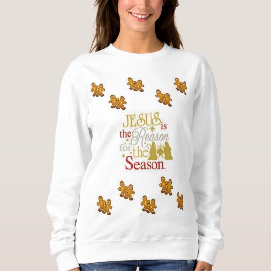 Sweatshirt Gingerbrood Man (Voorkant)