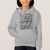 Sweatshirt Hoodies Grijze wiskunden patterned (Voorkant)