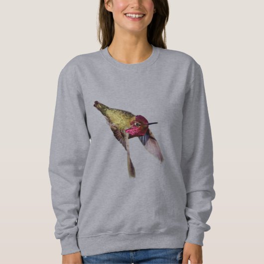 SWEATSHIRT - HUMMINGBIRD IN FLIGHT (Voorkant)