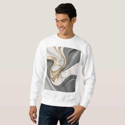 Sweatshirt in stijlvolle abstracte graphic (Voorkant volledig)