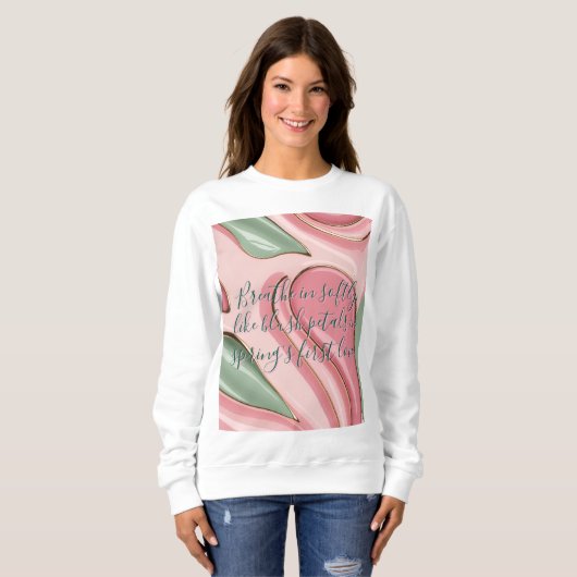Sweatshirt in stylish abstract graphic (Voorkant volledig)