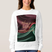 Sweatshirt in stylish abstract graphic (Voorkant)