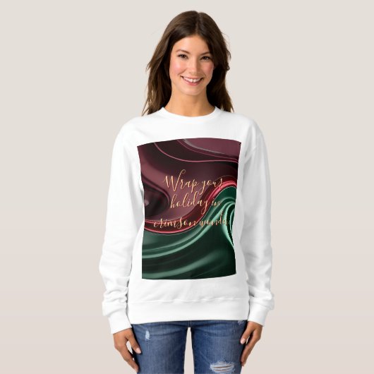 Sweatshirt in stylish abstract graphic (Voorkant volledig)