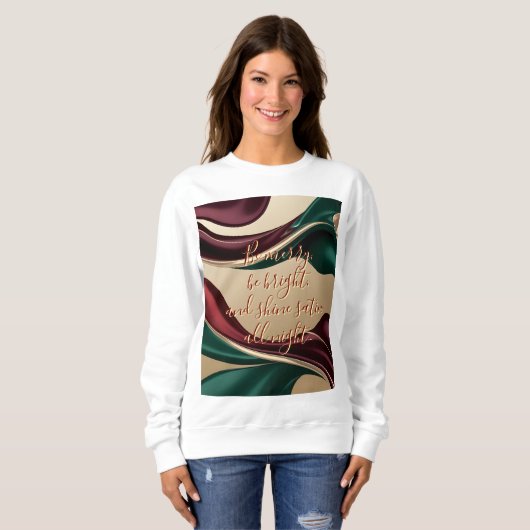 Sweatshirt in stylish abstract graphic (Voorkant volledig)
