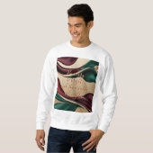 Sweatshirt in stylish abstract graphic (Voorkant volledig)