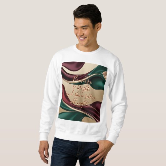 Sweatshirt in stylish abstract graphic (Voorkant volledig)