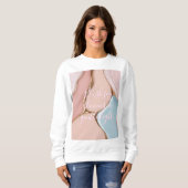 Sweatshirt in stylish abstract graphic (Voorkant volledig)