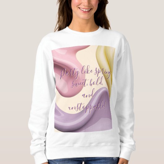 Sweatshirt in stylish abstract graphic (Voorkant)