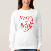 Sweatshirt : Merry and Bright (white) (Voorkant)
