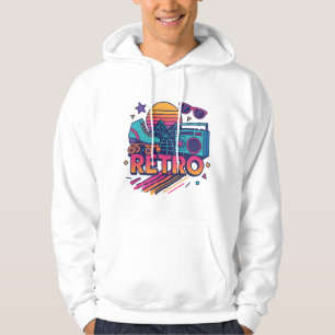 Sweatshirt met Capuche Man Retro-80
