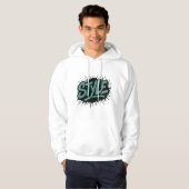 Sweatshirt met Capuche Man Style Graffiti (Voorkant volledig)