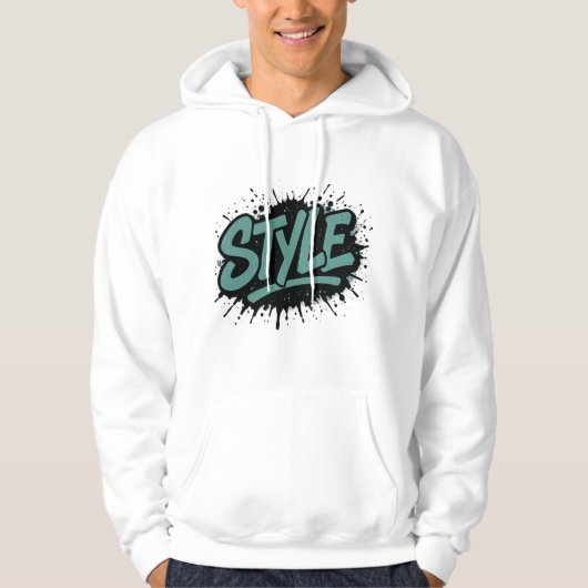 Sweatshirt met Capuche Man Style Graffiti (Voorkant)