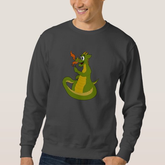 Sweatshirt met cartoon draak (Voorkant)