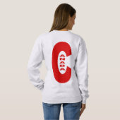 Sweatshirt met de rug van de vrouw DESIGN CANADA (Achterkant volledig)