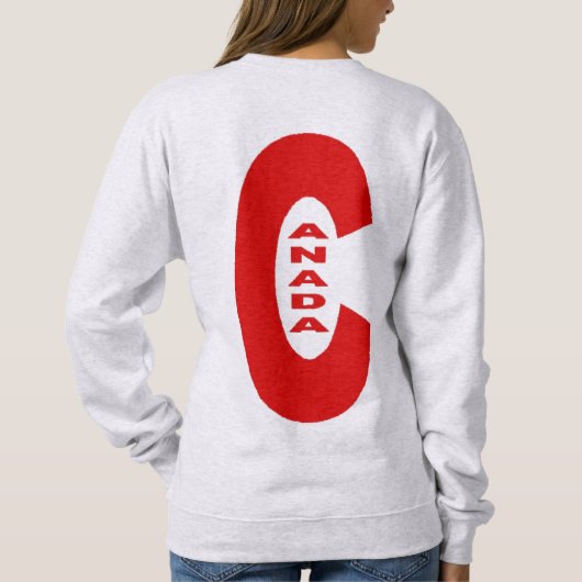 Sweatshirt met de rug van de vrouw DESIGN CANADA (Achterkant)
