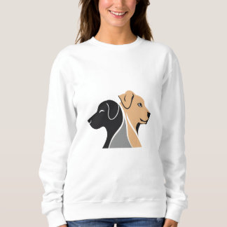 Sweatshirt met Double Dog Graphic voor Hondenliefh