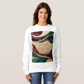 Sweatshirt met stijlvol abstract grafisch motief (Voorkant volledig)