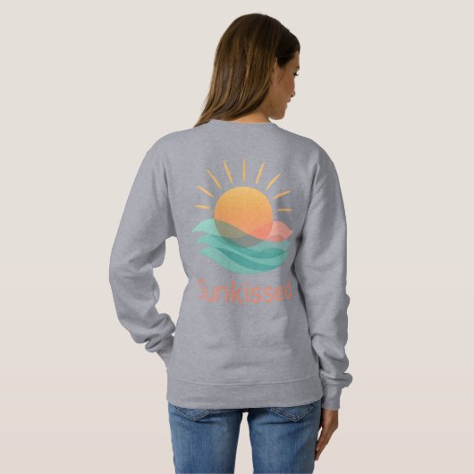 Sweatshirt met zomergevoel "Sunkissed" (Achterkant volledig)
