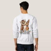 Sweatshirt: Mijn vader Mijn oude ik (grijs) Trui (Achterkant volledig)