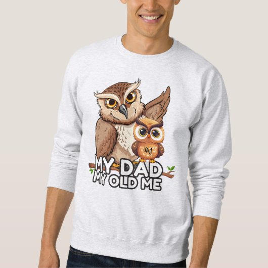 Sweatshirt: Mijn vader Mijn oude ik (grijs) Trui (Voorkant)