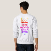 Sweatshirt: Nooit Naar Oud (grijs) Trui (Achterkant volledig)
