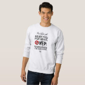 Sweatshirt: Over Qualified (grijs) Trui (Voorkant volledig)