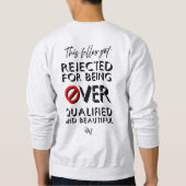 Sweatshirt: Over Qualified (grijs) Trui (Achterkant)