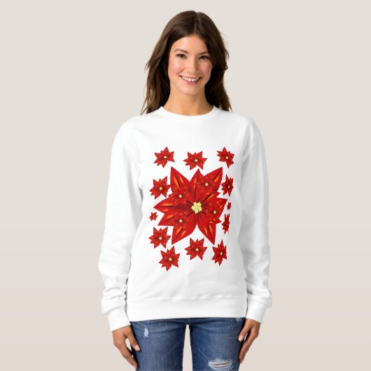 Sweatshirt Poinsettia (Voorkant volledig)